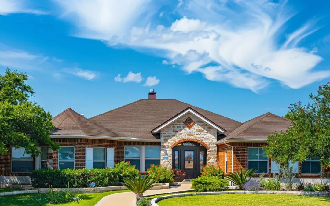 Texas home with a well-maintained roof showcasing the importance of roofing in homeownership