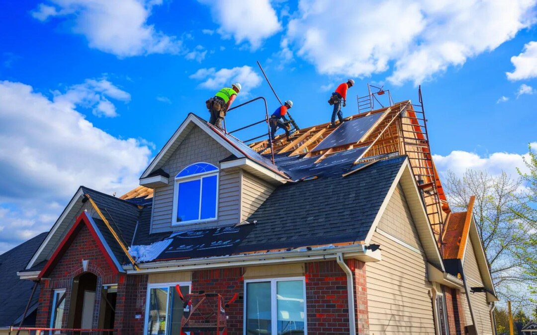 Roof Fix Houston roofing contractors replacing a Houston home roof.