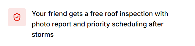 friend gets free roof inspection